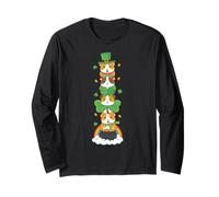Funny Guinea Pig Clover St Patricks Day Womens Mens Kids Long Sleeve T-Shirt