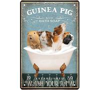 Funny Guinea Pig Decor Bathroom Decor Bathtub Decor Guinea Pig Lovers Guinea Pig Accessories Farm Decor Guinea Pig Signs Wall Art Poster Retro Poster Bar Home Bathroom Wall Decoration Sign 8x12 Inch