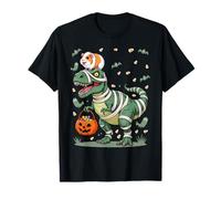 Funny Guinea Pig Riding Mummy T Rex Dinosaur Halloween T-Shirt
