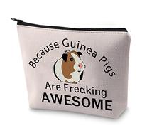 Funny Guinea Pigs Makeup Bag Guinea Pig Lover Gift Guinea Pigs are Freaking Awesome Cosmetic Bag for Women(Guinea Pigs)