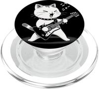 Funny Guitar Cat Playing on electric guitar kawaii PopSockets PopGrip for MagSafe