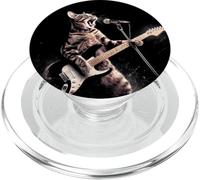 Funny Guitar Cat Playing on electric guitar Rock Star Cat PopSockets PopGrip for MagSafe