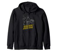 Funny Guy Humor Dude Humor I'm A Grown Ass Man Zip Hoodie