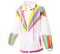 Funny Guy Mugs 80s & 90s Unisex Retro Windbreaker - Runs Large For A Baggy Fit, Rad Neon, L