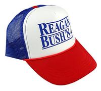 Funny Guy Mugs Reagan Bush '84 Trucker Hat - Adult - Unisex - Adjustable - - One size