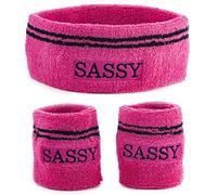 Funny Guy Mugs Sassy Unisex Sweatband Set (3-Pack: 1 Headband & 2 Wristbands)
