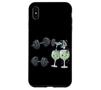 Funny Gym Dumbbell And Martini Cocktail Humor Case for iPhone XS Max
