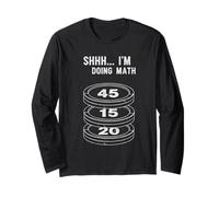 Funny Gym Math Weight Plates Workout Humor Long Sleeve T-Shirt