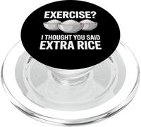 Funny Gym Memes Exersice I Thought You Said Extra Rice PopSockets PopGrip for MagSafe