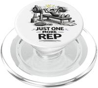 Funny Gym Stick Figure Design | Just One More Rep Cartoon PopSockets PopGrip for MagSafe