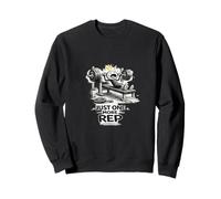 Funny Gym Stick Figure Design | Just One More Rep Cartoon Sweatshirt