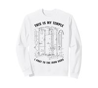 Funny GYM Temple Pray Iron Gods Power Rack Diagram Lifter Sweatshirt