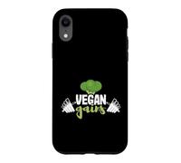 Funny Gym Workout Plant Based Diet Fitness Vegan Gains Case for iPhone XR