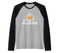 Funny Halloumi Lover Cypriot Cheese Gr ood Fan Raglan Baseball Tee