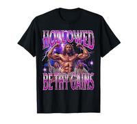 Funny Hallowed Be Thy Gains Gym Jesus Bodybuilding Bootleg T-Shirt