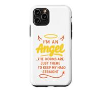 Funny Halloween Angel Halo With Devil Horns Case for iPhone 11 Pro