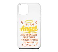 Funny Halloween Angel Halo With Devil Horns Case for iPhone 12/12 Pro