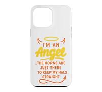 Funny Halloween Angel Halo With Devil Horns Case for iPhone 13 Pro Max