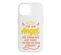 Funny Halloween Angel Halo With Devil Horns Case for iPhone 14
