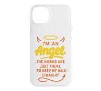 Funny Halloween Angel Halo With Devil Horns Case for iPhone 14 Plus