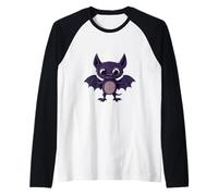 Funny Halloween Bat Bloodsucker Zombie Comic Raglan Baseball Tee