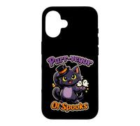 Funny Halloween Black Cat Purr-veyor Of Spooks Case for iPhone 16