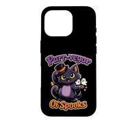 Funny Halloween Black Cat Purr-veyor Of Spooks Case for iPhone 16 Pro