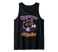 Funny Halloween Black Cat Purr-veyor of Spooks Tank Top