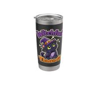 Funny Halloween Black Cat Witchful Thinking Stainless Steel Insulated Tumbler