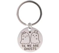 Funny Halloween Boo Basket Stuffers, Silver Til We Are Ghost Halloween Spooky Gifts Cool Ghost Keychain Boo Basket Ideas Gift for Boyfriend Girlfriend