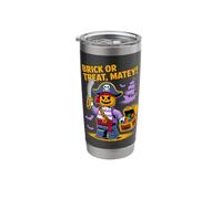 Funny Halloween Bricks Pirate Builder Blocks Building Toy Stainless Steel Insulated Tumbler