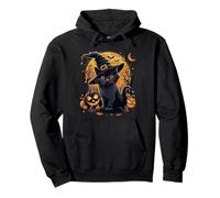 Funny Halloween Cat Costume Pumpkin Cat Black Cat Halloween Pullover Hoodie