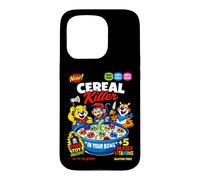 Funny Halloween Cereal Killer Skull Breakfast Cartoon Design Case for iPhone 15 Pro