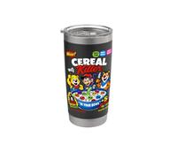 Funny Halloween Cereal Killer Skull Breakfast Cartoon Design Stainless Steel Insulated Tumbler