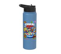 Funny Halloween Cereal Killer Skull Breakfast Cartoon Design Stainless Steel Insulated Water Bottle