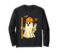 Funny Halloween Civil Engineer Ghost Architect Long Sleeve T-Shirt