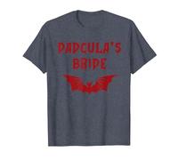 Funny Halloween Costume Dadcula's Bride Dracula Vampire Mom T-Shirt, Men, Heather Blue, Large