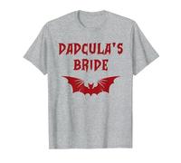 Funny Halloween Costume Dadcula's Bride Dracula Vampire Mom T-Shirt, Men, Heather Grey, XX-Large