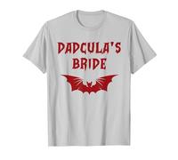 Funny Halloween Costume Dadcula's Bride Dracula Vampire Mom T-Shirt, Men, Silver Grey, XX-Large