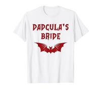 Funny Halloween Costume Dadcula's Bride Dracula Vampire Mom T-Shirt, Men, White, Large