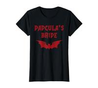 Funny Halloween Costume Dadcula's Bride Dracula Vampire Mom T-Shirt, Women, Black, 3X-Large