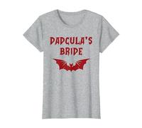 Funny Halloween Costume Dadcula's Bride Dracula Vampire Mom T-Shirt, Women, Heather Grey, XX-Large