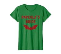 Funny Halloween Costume Dadcula's Bride Dracula Vampire Mom T-Shirt, Women, Kelly Green, X-Small