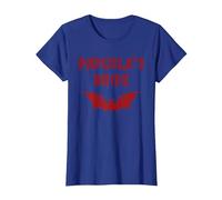 Funny Halloween Costume Dadcula's Bride Dracula Vampire Mom T-Shirt, Women, Royal Blue, Medium