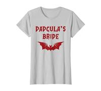 Funny Halloween Costume Dadcula's Bride Dracula Vampire Mom T-Shirt, Women, Silver Grey, X-Large