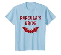 Funny Halloween Costume Dadcula's Bride Dracula Vampire Mom T-Shirt, Youth, Baby Blue, 2T