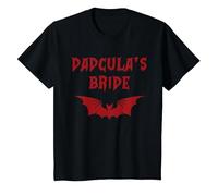 Funny Halloween Costume Dadcula's Bride Dracula Vampire Mom T-Shirt, Youth, Black, 2T
