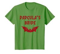 Funny Halloween Costume Dadcula's Bride Dracula Vampire Mom T-Shirt, Youth, Grass Green, 2T