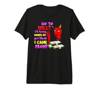 Funny Halloween Costume Go to Hell Cute Devil Naughty Women Premium T-Shirt