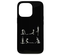Funny Halloween Costume Party Yoga Skeletons Meditation Yogi Case for iPhone 13 Pro